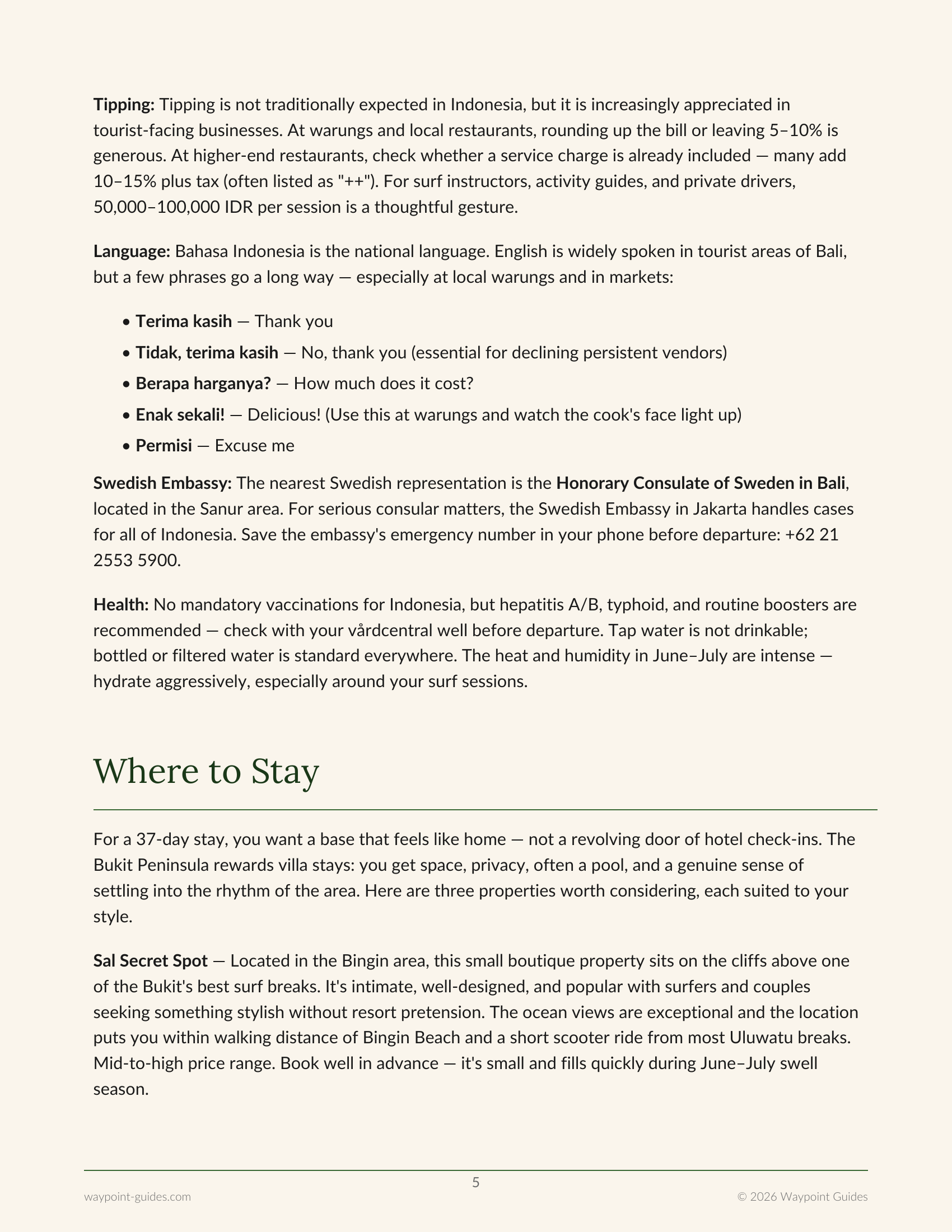 Bali Guide page 3