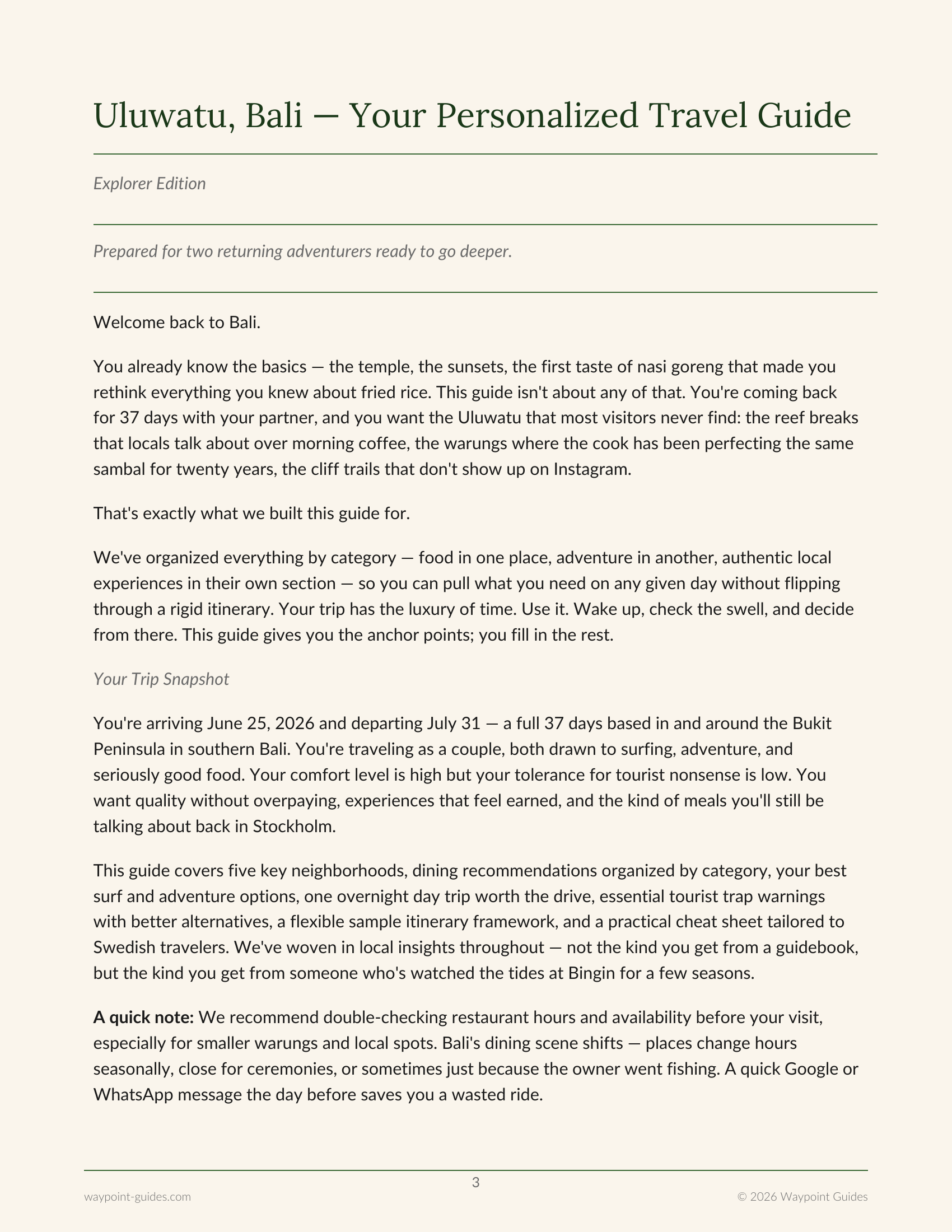 Bali Explorer Guide